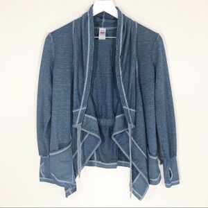 TE VERDE Open Front Waterfall Cardigan XS